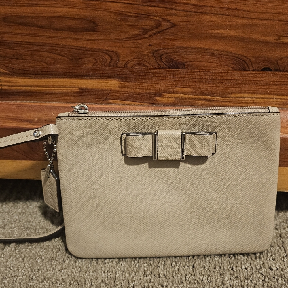 Coach bow wristlet